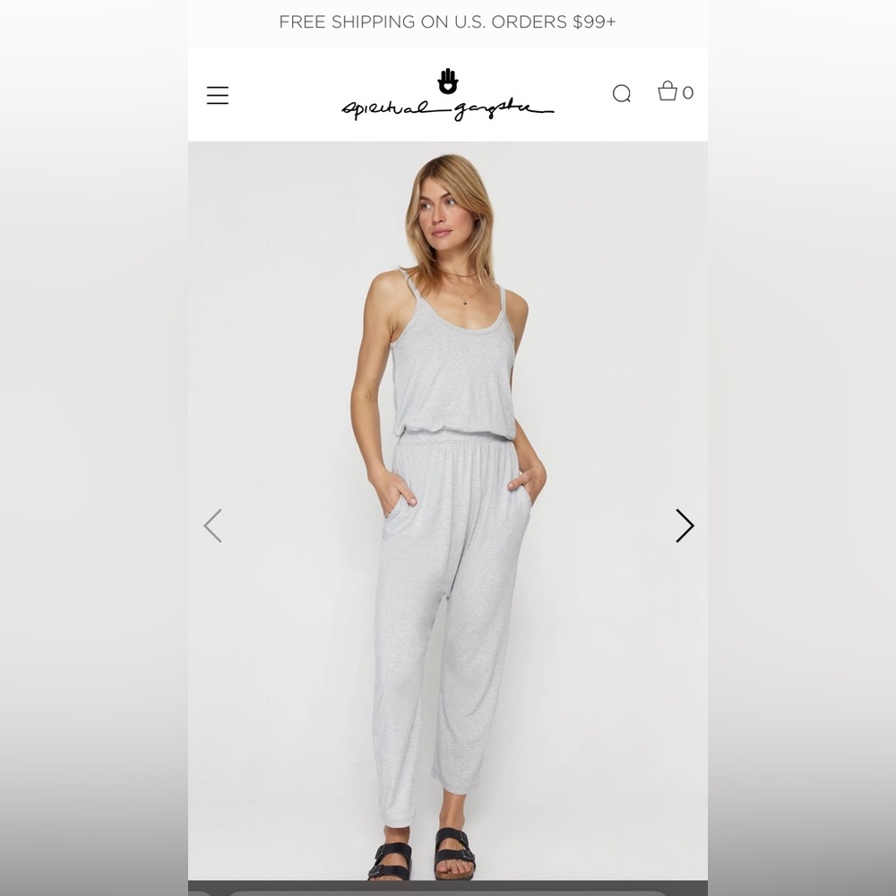 Free people NWT grey jumpsuit perfect condition, never worn